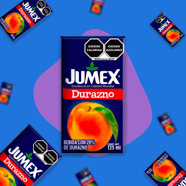 BEBIDA JUMEX MINI BRICK SABOR DURAZNO 125 ML.