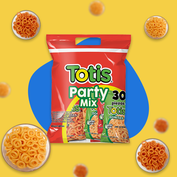 BOTANA TOTIS PARTY MIX MEGA 30 PZAS.