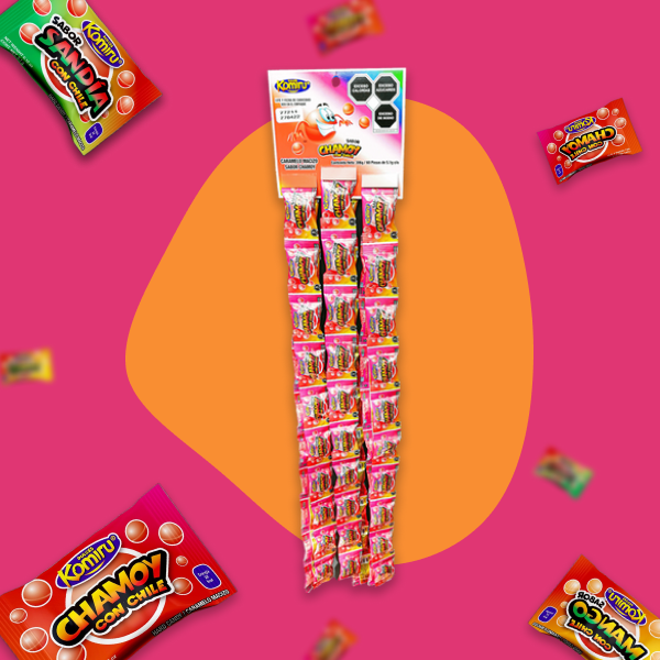 CARAMELO KOMIRU MIX TIRA 60 PZAS.