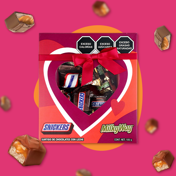 CHOCOLATE SNICKERS Y MILKY WAY SAN VALENTÍN 105 G.
