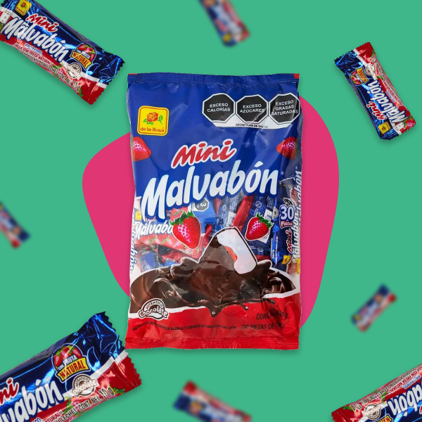 DULCE DE LA ROSA MINI MALVABÓN 30 PZAS. - Mar de dulces