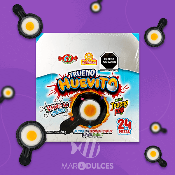 DULCE LAS DELICIAS TRUENO HUEVITO 24 PZAS.