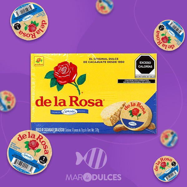 MAZAPÁN DE LA ROSA SIN AZÚCAR 18 PZAS.