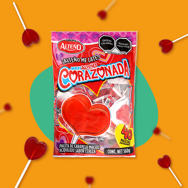 PALETA ALTEÑO MAXI CORAZONADA 40 PZAS.