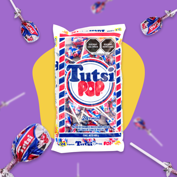 PALETA TUTSI CHUPA POP 24 PZAS