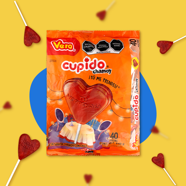 PALETA VERO CUPIDO CHAMOY 40 PZAS.