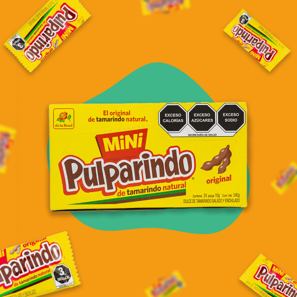 PULPA DE TAMARINDO DE LA ROSA PULPARINDO MINI 24 PZAS.